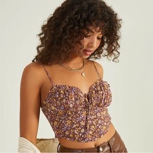 ALTAR’D STATE hollis floral corset top xs